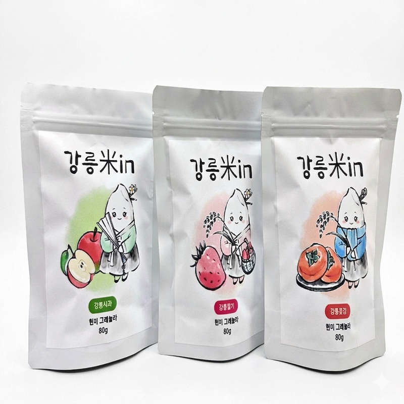 강릉미담,"강릉米IN"(강릉미인) 그래놀라 G-MIDAM 달콤고소 바삭한 딸기현미,사과현미, 곶감현미